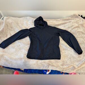 Uniqlo Navy blue full zipper windbreaker